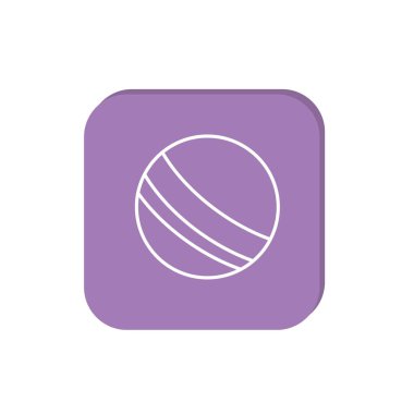 Tenis topu ince çizgi simgesi