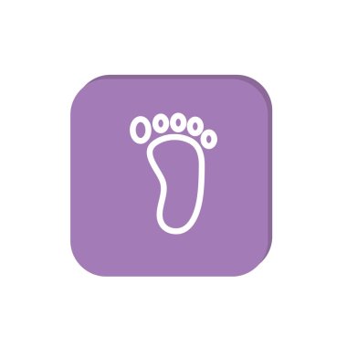 Çıplak çocuk ayak parça, anahat vektör çizim