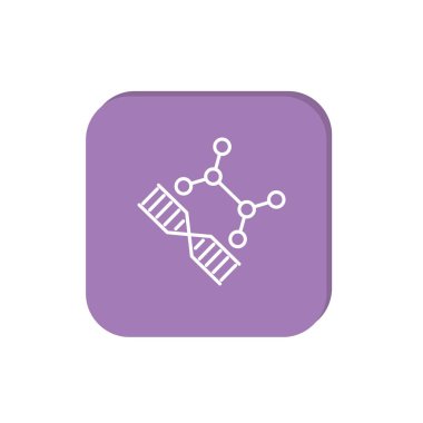 Basit Dna web satırı simgesi. Vektör çizim