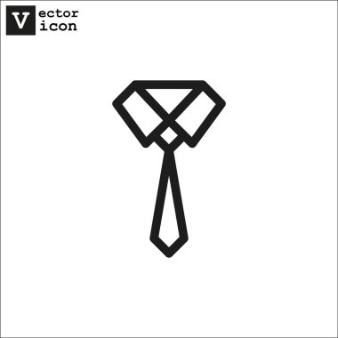 Düğümlü kravat basit web simgesi