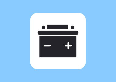 Basit araba pil web simgesi