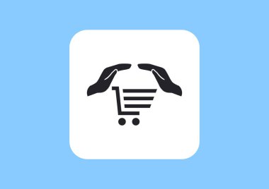 Alışveriş sepeti basit web simgesi