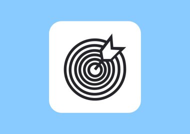 hedef düz simge, vektör illüstrasyonu