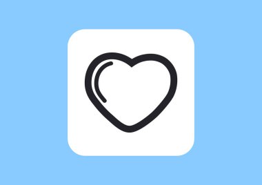 Basit kalp işareti illüstrasyon vektör 