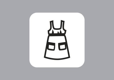 Giysi düz simgesi, vektör, illüstrasyon