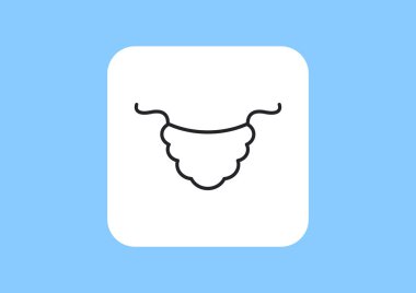 Bebek önlüğü çizgisi simgesi 