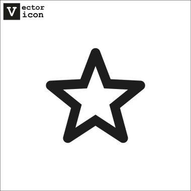 yıldız web simgesi, vektör çizim 