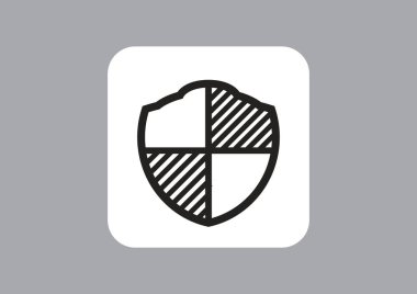 Web simgesi, vektör çizim kalkan 