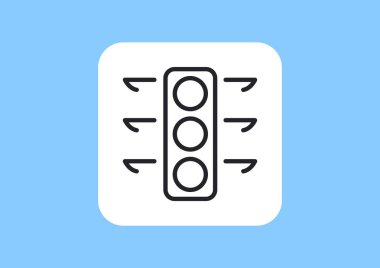 Trafik ışıkları düz kutsal kişilerin resmi, vektör, illüstrasyon