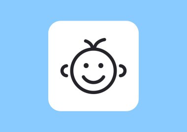  küçük bebek sembolü, vektör çizim