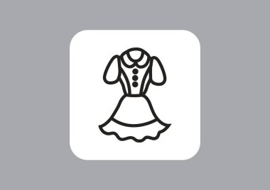 Giysi düz simgesi, vektör, illüstrasyon