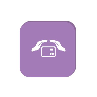 el simgesi mavi zemin üzerine plastik kart