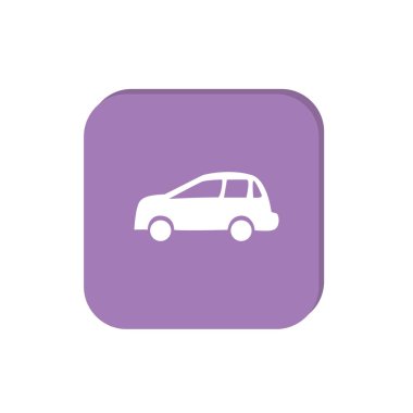 minimalist araba basit simge vektör