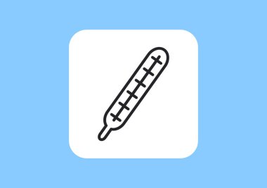 Termometre web simgesi, vektör çizim 