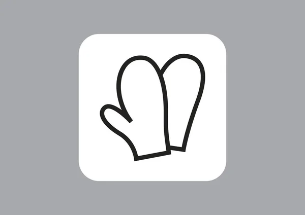 Handschuhe Web-Symbol — Stockvektor