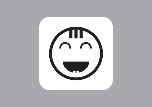 Happy boy web icon — Stock Vector