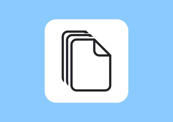 Files or papers web icon — Stock Vector