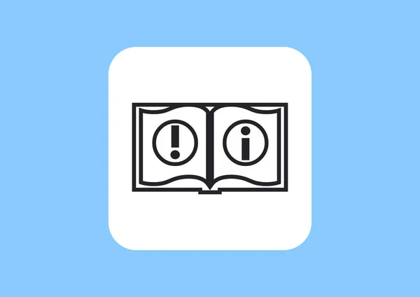 Book information web icon — Stock Vector