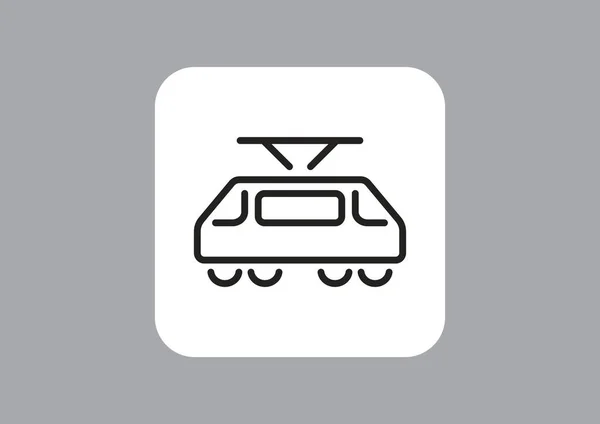 简单的电车 web 图标 — 图库矢量图片