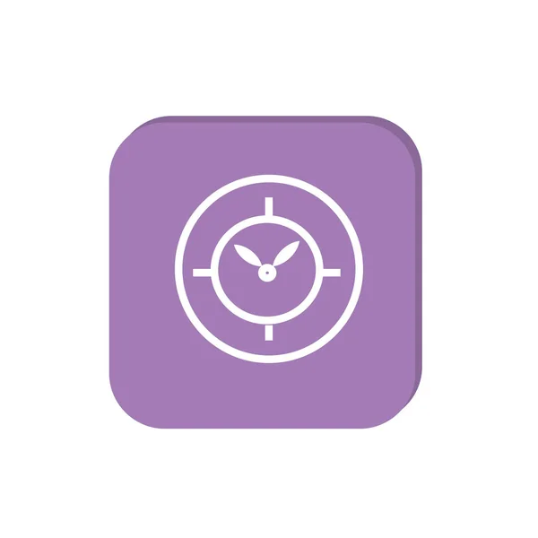 Icono Web Simple Con Símbolo Reloj — Vector de stock