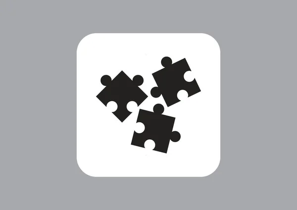 Simple Web Icon Puzzles — Stock Vector