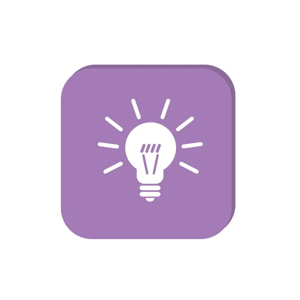 Light Bulb Web Icon Vector Illustration — Stock Vector