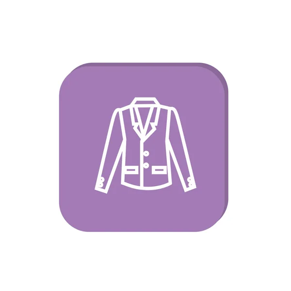 Jacket Flat Icon Vector Illustration — Stock Vector