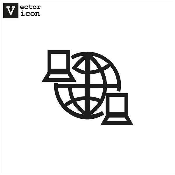 Informationsaustausch Symbol Vektorillustration — Stockvektor