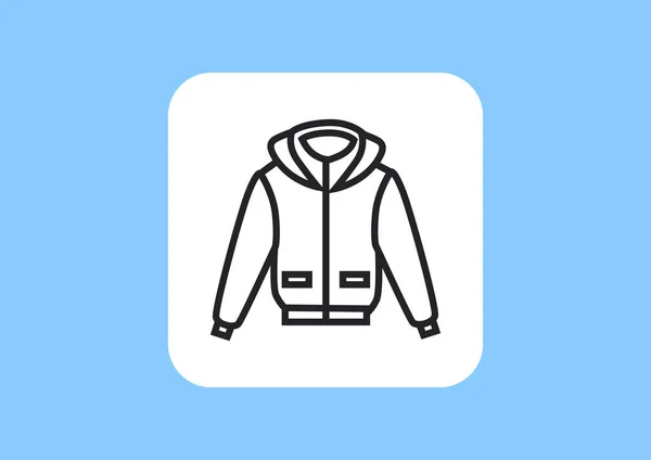 Chaqueta Icono Plano Vector Ilustración — Archivo Imágenes Vectoriales