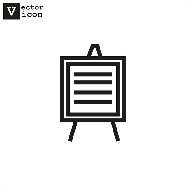 Значок Плоской Доски Векторная Иллюстрация — стоковый вектор
