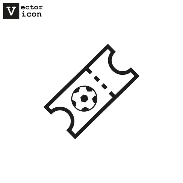 Простая Веб Иконка Футбольным Билетом — стоковый вектор
