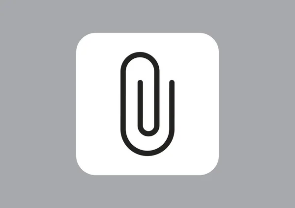 Clip de papel simple icono web — Vector de stock