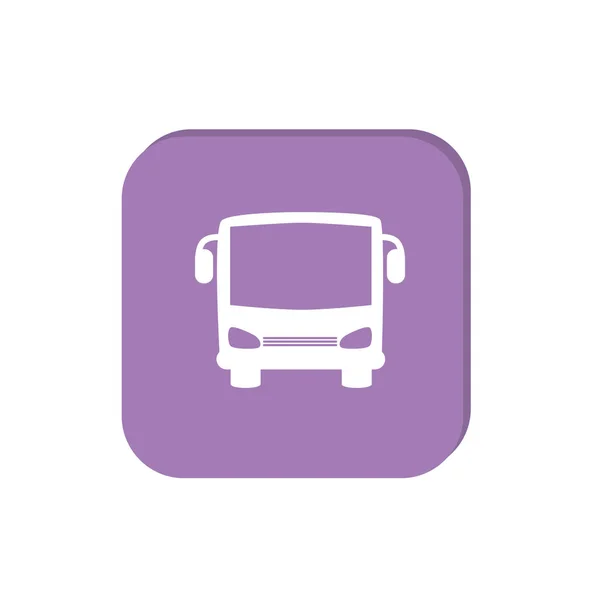 Icono Web Frontal Bus Simple Ilustración Vector Contorno — Vector de stock