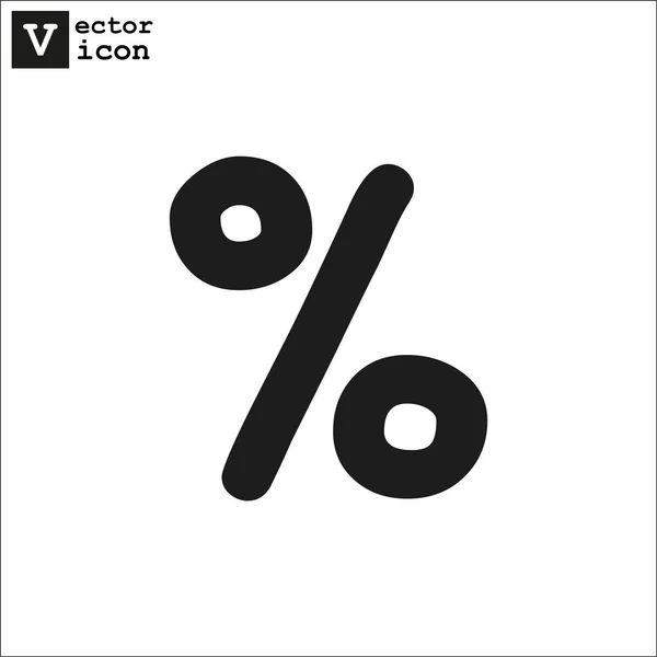 Prozent Symbol Umriss Vektor Illustration — Stockvektor