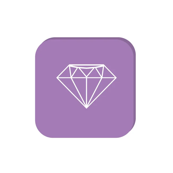 Diamond Web Icon Vector Illustration — Stock Vector