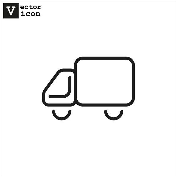 Große Lieferwagen Web Ikone — Stockvektor