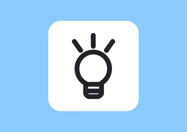 Light Bulb Web Icon Vector Illustration — Stock Vector