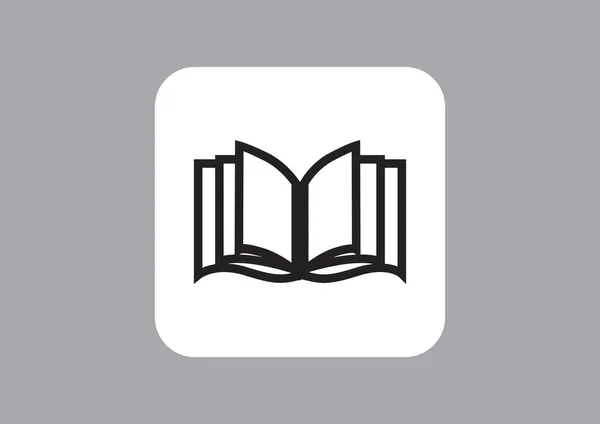 Boek Pictogram Vector Illustratie — Stockvector