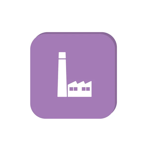 Fabrieksgebouw web pictogram — Stockvector