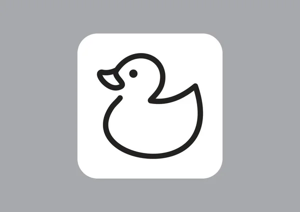 Icono de pato simple — Vector de stock