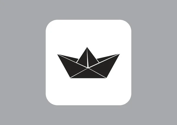 Paper ship simple web icon — Stock Vector