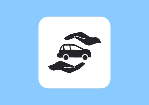 Icono web de seguro de coche . — Vector de stock