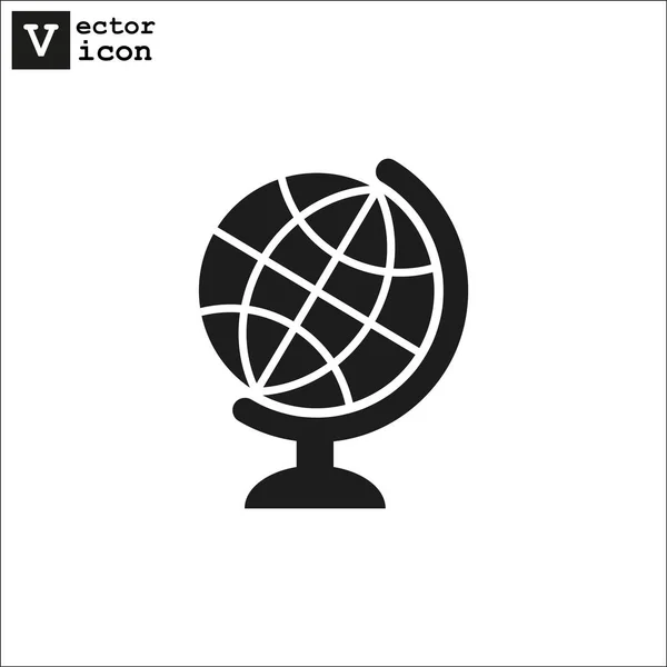 Icono Web Simple Con Símbolo Globo Terráqueo — Vector de stock