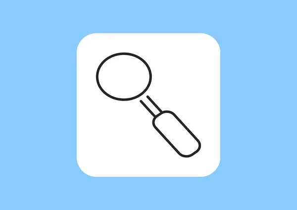 Simple Magnifying Glass Web Icon — Stock Vector