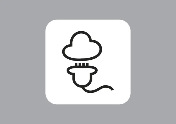 Vector Illustration Design Cloud Sign Icon — Stock Vector