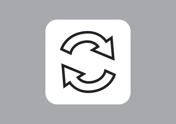 Simple Web Icon Refreshing Arrows Symbol — Stock Vector