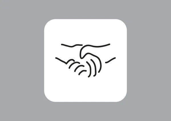 Handshake Web Icon Vector Design — Stock Vector