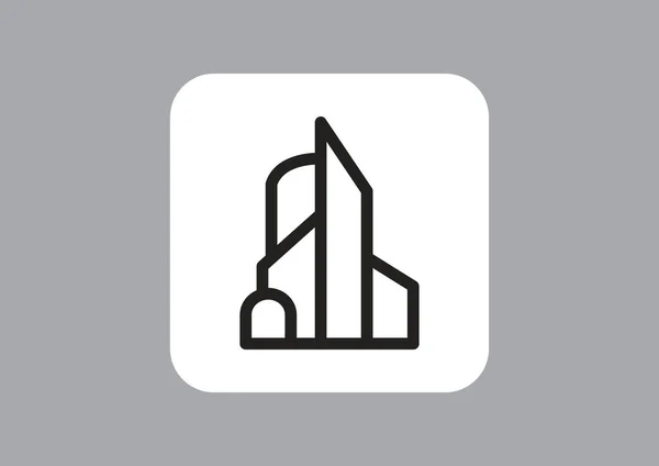 Building web icon — Stock Vector