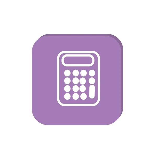 Calculator Flat Icon Vector Illustration — Stock Vector