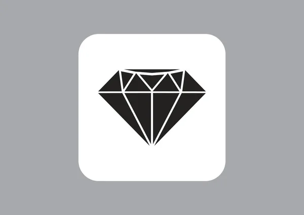 Icono web de diamante — Vector de stock